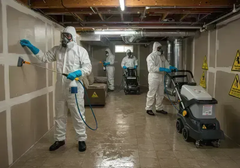 Basement Moisture Removal and Structural Drying process in Cherry Hills Village, CO